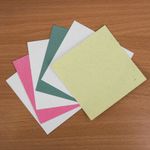 Блок для записей STAFF, проклеенный, куб 8х8 см, 350 листов, цветной, чередование с белым, 120384