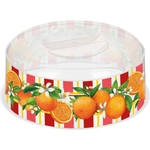 Крышка для СВЧ Bergamo D250мм с декором Сицилия, Бесцветный