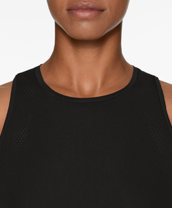 Oysho Высокотехнологичная майка с вырезом на спинке, черный