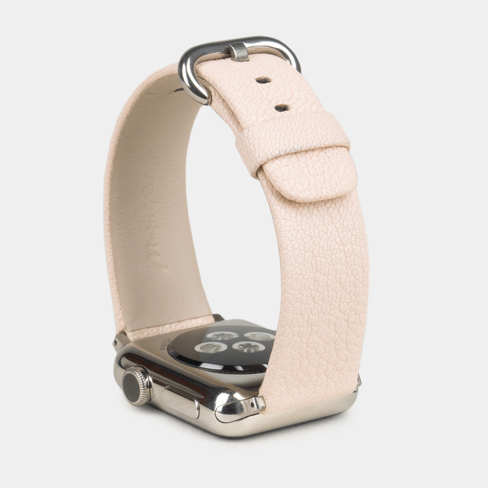 Ремешок для Apple Watch 44/45/46 mm из кожи козы, персикового цвета