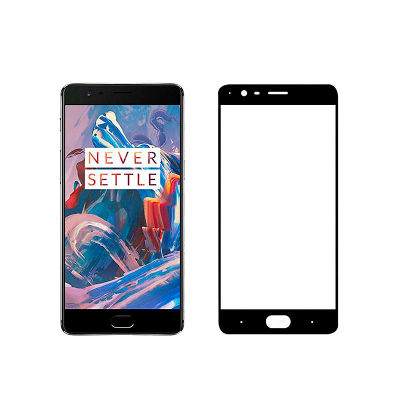 Защитное стекло 3D для OnePlus Three 3 черное