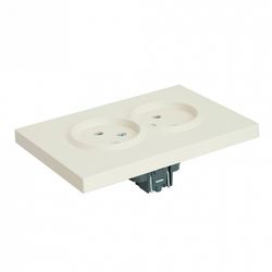 Розетка двойная без заземления и со шторкой Stekker Эмили 49877