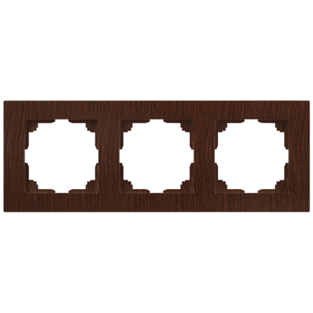 Рамка для розеток и выключателей Intro Accent 6-503-10 на 3 поста, СУ, венге