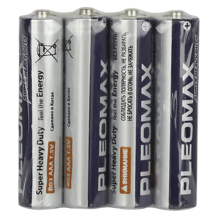 Батарейки Pleomax R03-4S SUPER HEAVY DUTY Zinc