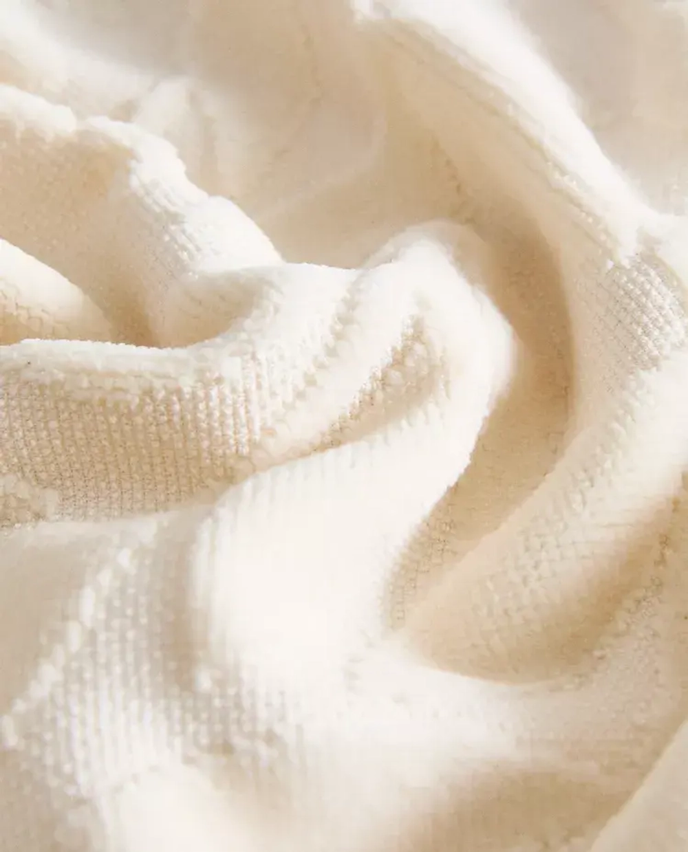 ZARA HOME ЖАККАРДОВОЕ ПОЛОТЕНЦЕ, СЛОНОВАЯ КОСТЬ