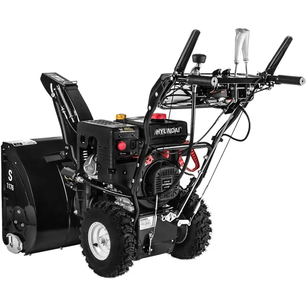 Hyundai S 1176 снегоуборщик бензиновый 11 л.с. ковш 76 см, выброс 11 м, 5 вперед/2 назад