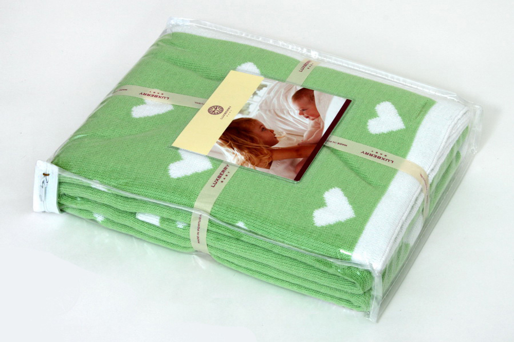 Элитный плед детский Imperio 243 зелёный от Luxberry упаковка