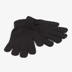 Перчатки женские Collorista однослойные, цв. чёрный, р-р 19 см