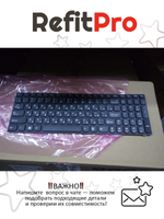 Клавиатура для ноутбука Lenovo G580 раскладка - русская, без подсветки, черная (25206730), оригинал