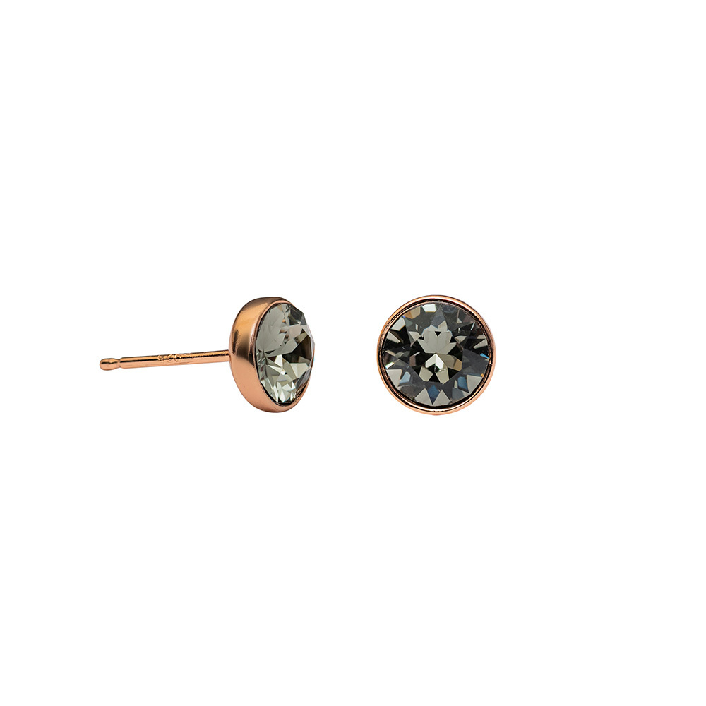 Серьги-пусеты Fiore Luna Black Dia SWE297 BLD RG