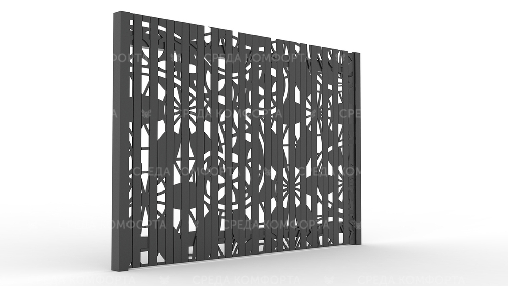 Забор из профлиста 2500х2000 мм ZBR0026 (ворота)