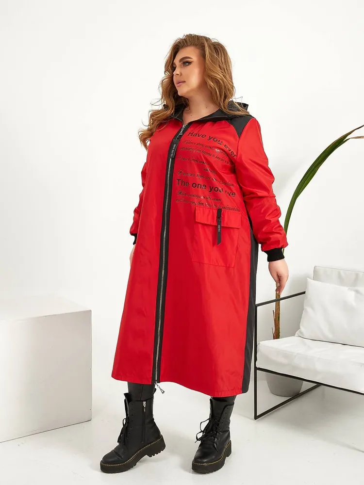Плащ красный Модель УГ-1319
