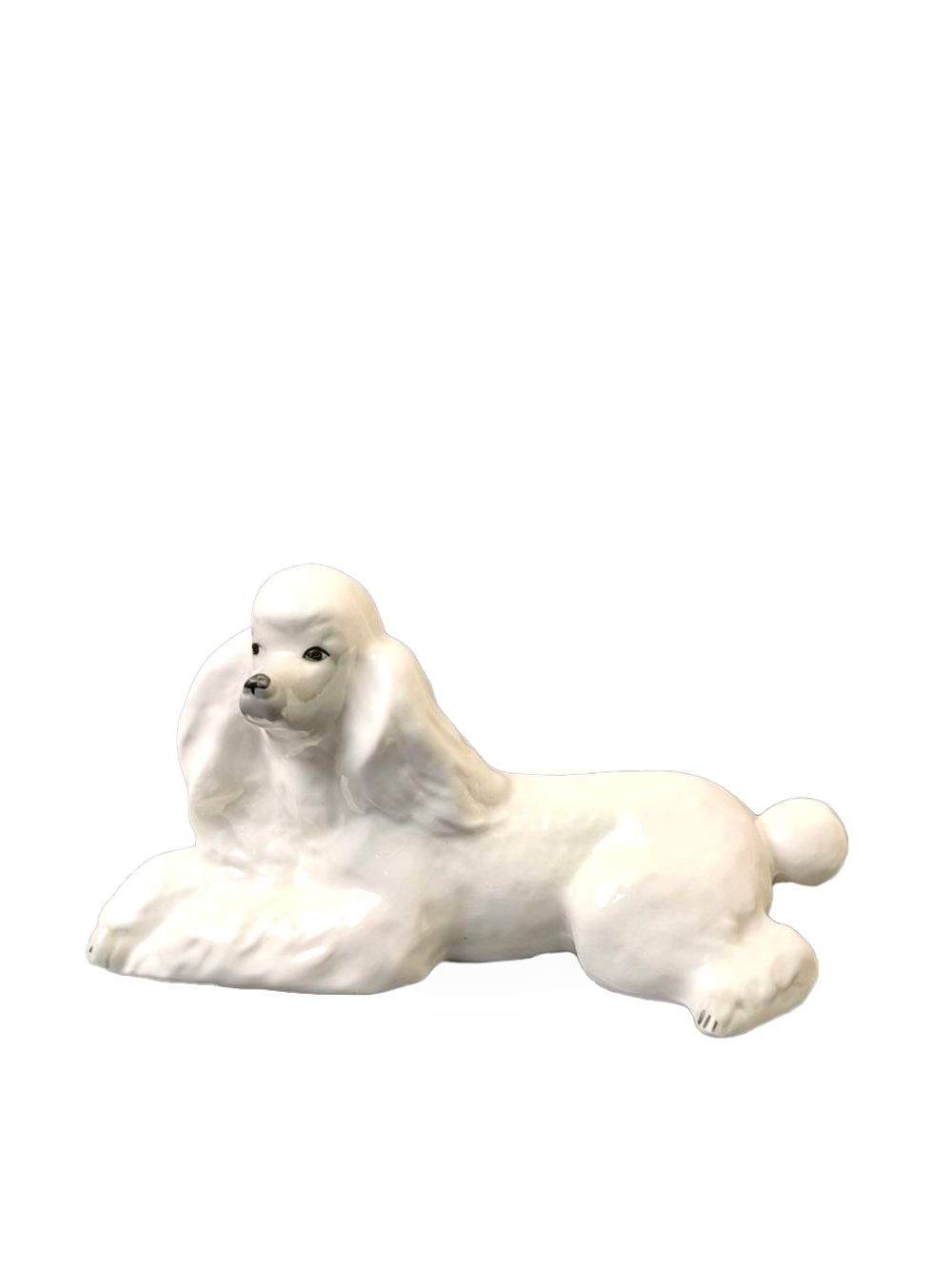 Фарфоровая статуэтка "Белый пудель" СССР, 1986-1991 гг.