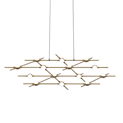 Люстра Molecular 14 black/gold