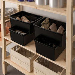 IKEA UPPSNOFSAD  (ИКЕА УППСНОФСАД)  -  Контейнер, черный, 35x25x14 см/9 л