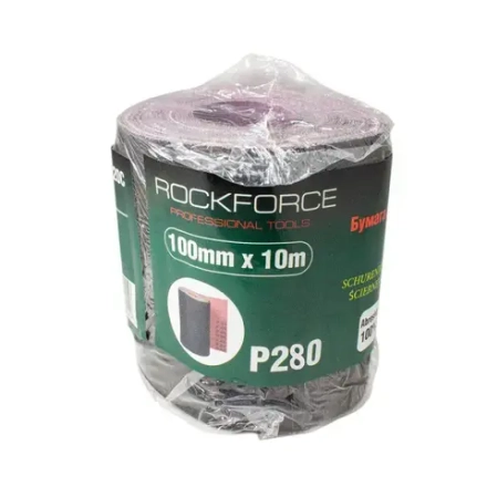 Бумага наждачная RF-FB4280C на тканевой основе 100ммх10м в рулоне (P280) ROCKFORCE