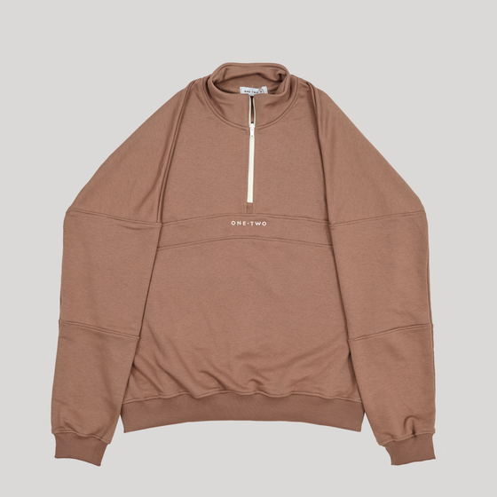 Half-Zipped Sweatshirt LOGO Brownie