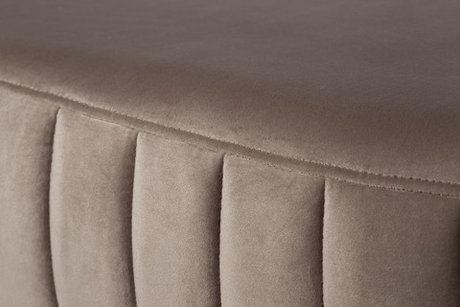 Банкетка велюровая 45x60x140см Garda Decor серо-бежевая на металлическом каркасе