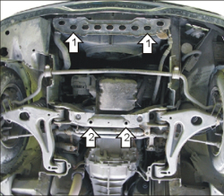 Защита картера Двигателя. 2 мм, Сталь. для Mercedes C-class 1993-2000 MOTODOR.01203
