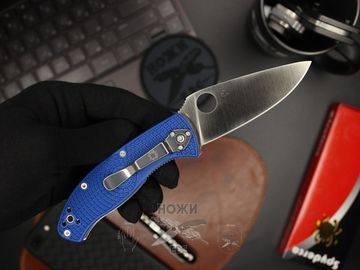 Нож складной Spyderco Tenacious Lightweight 122PBL c клинком из стали CPM-S35VN, рукоять FRN
