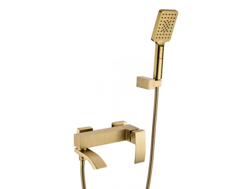 Смеситель для ванны с ручным душем RIMERO RM3207MG (Матовое золото)