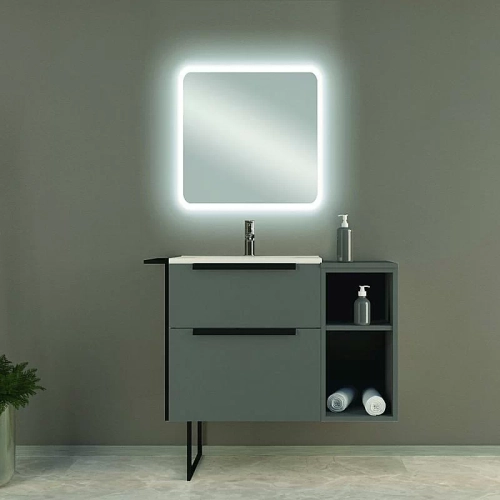 Тумба с раковиной Cezares URBAN 74 55160 75 Grigio opaco