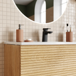 Тумба с умывальником IDDIS Bild, подвесная, 80 см, дуб светлый, BIL80V0i95K