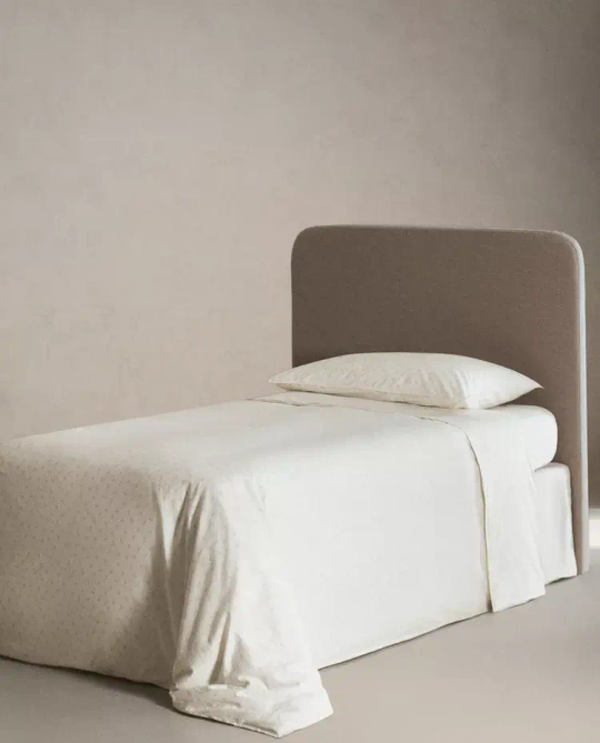 ZARA HOME ДЕТСКИЙ ПОДОДЕЯЛЬНИК С ЦВЕТОЧНЫМ ПРИНТОМ, СИНИЙ