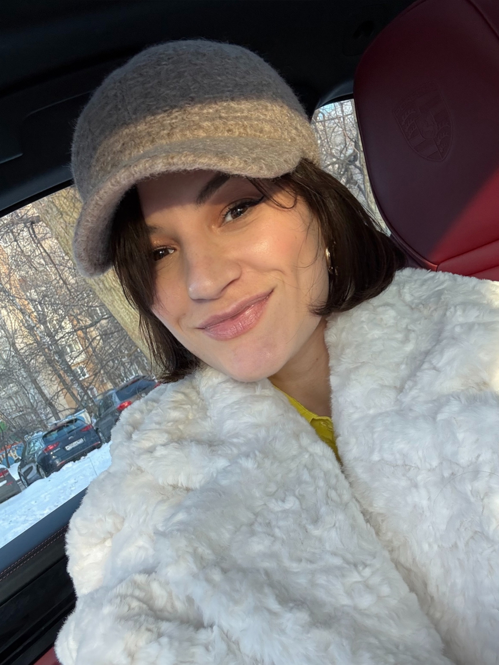 Бейсболка «кудряшка» без ушек бежевый