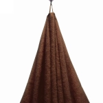 Полотенце махровое 100*150см «LUNA» цвет темно-коричневый 04040 плотность 360гр/м2 с петелькой-подвесом