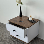 Тумба прикроватная подвесная ROYAL 5302 эко (Дуб Веллингтон-р.черная)