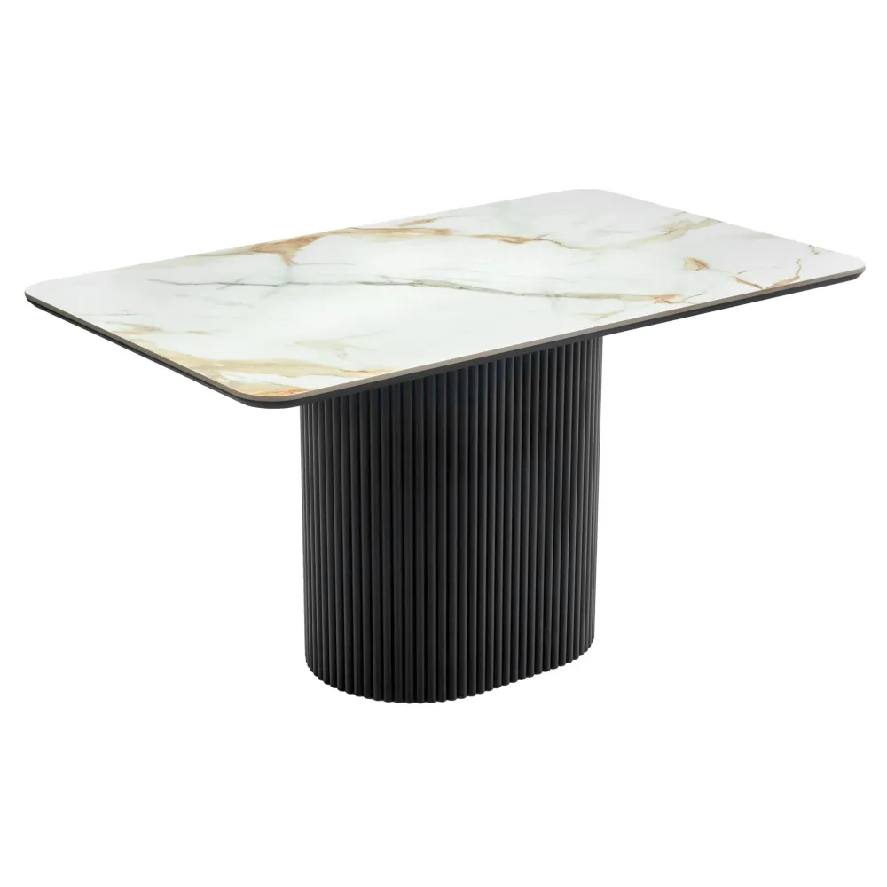 Стол Bradex Home Festa 140x85x77см, керамогранит Calacatte gold