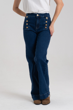 Джинсы клёш с пуговицами