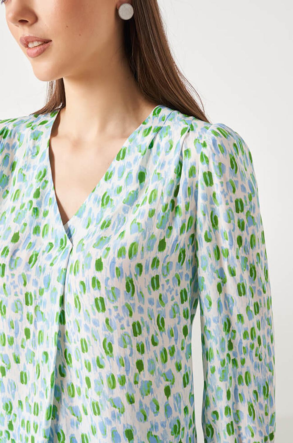 22845 Блузка женская (молочный принт)