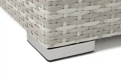 "Лунго" кашпо для цветов большое плетеное из искусственного ротанга, цвет бежевый