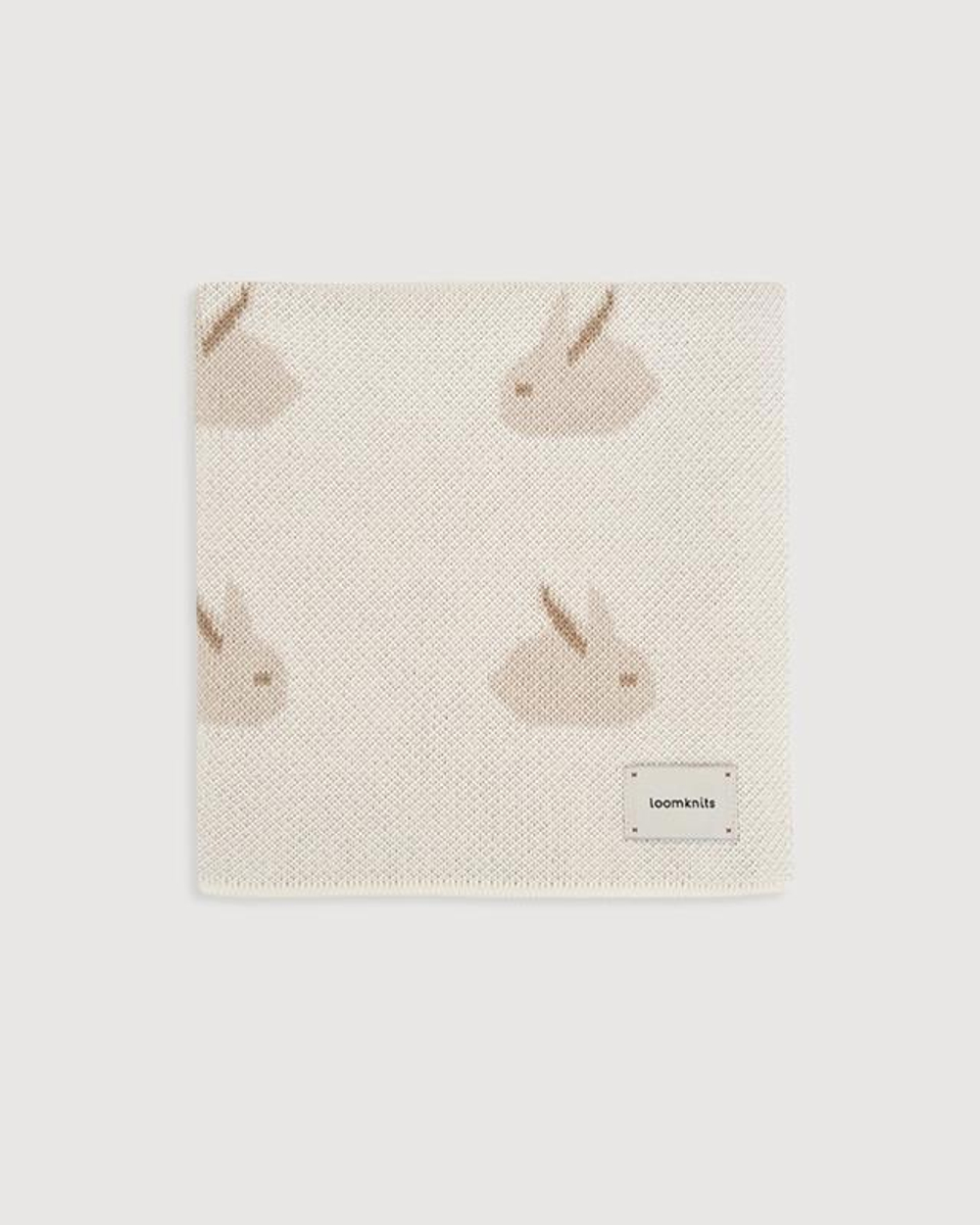 Плед вязанный Animal Rabbits Кремовый, 100% хлопок