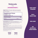 Мелатонин Natrol, быстрорастворимый, цитрусовый вкус, 10мг, 100 таблеток