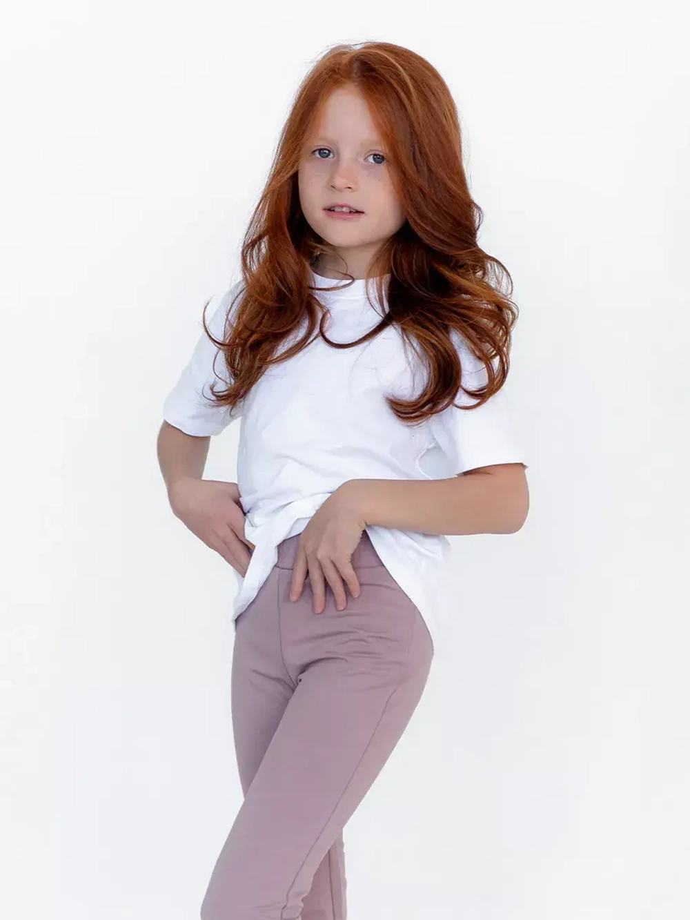 Штаны для девочки клеш трикотажные