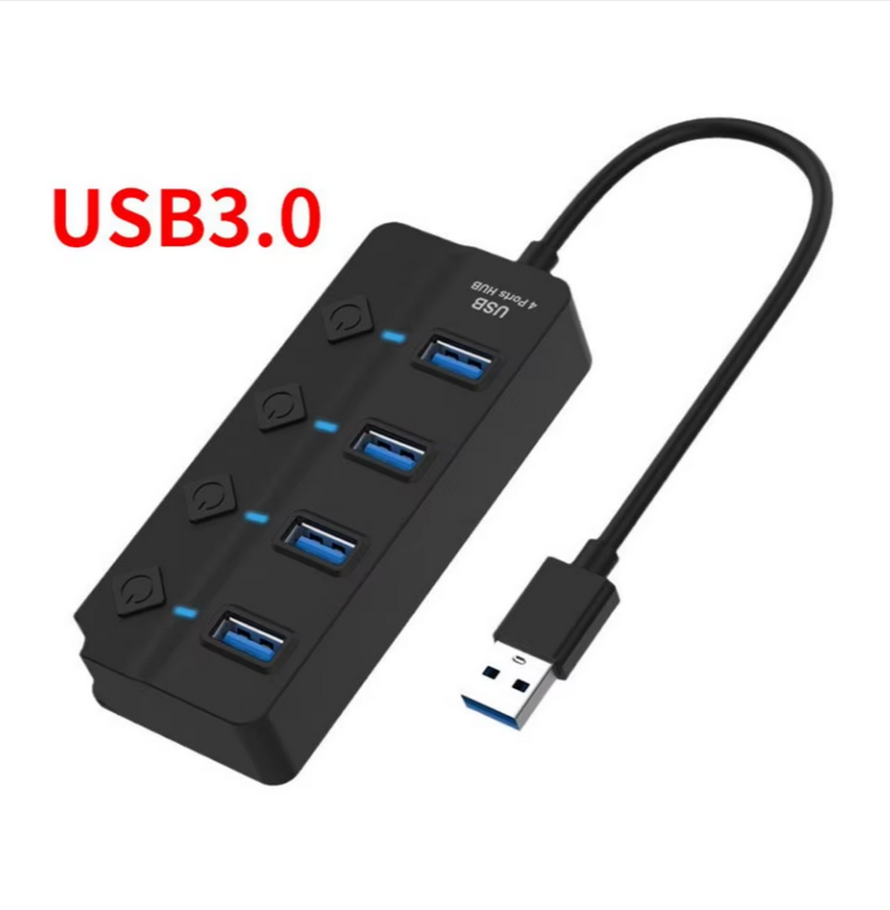 Картридер USB - Xaб Perfeo PF-H032 4 порта,USB 3.0