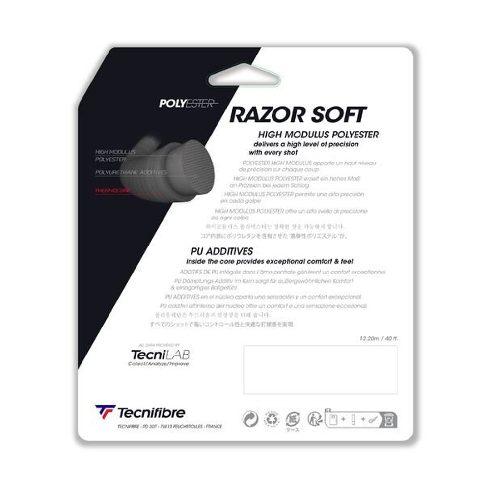 Струны для тенниса TECNIFIBRE RAZOR SOFT Сеты (1 натяжка) 12.2 м