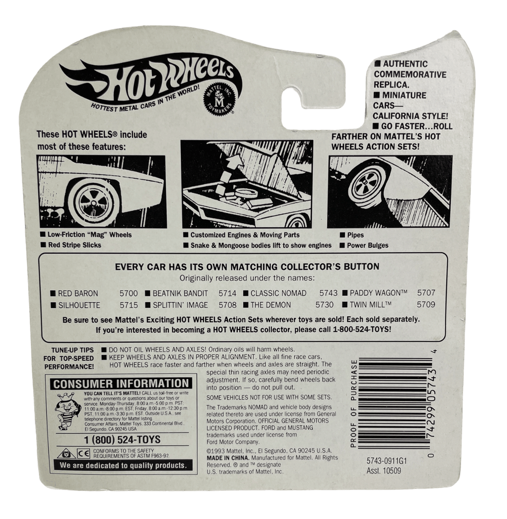 Hot Wheels Vintage Series: Classic Nomad (Turquoise & Dark Green) (1993)