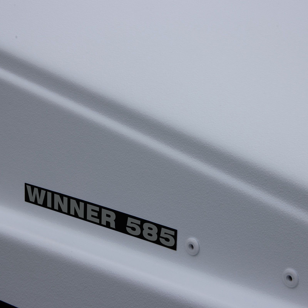 Автобокс на крышу автомобиля "Winner585" двусторонее открывание (белый дастинг) / Евродеталь