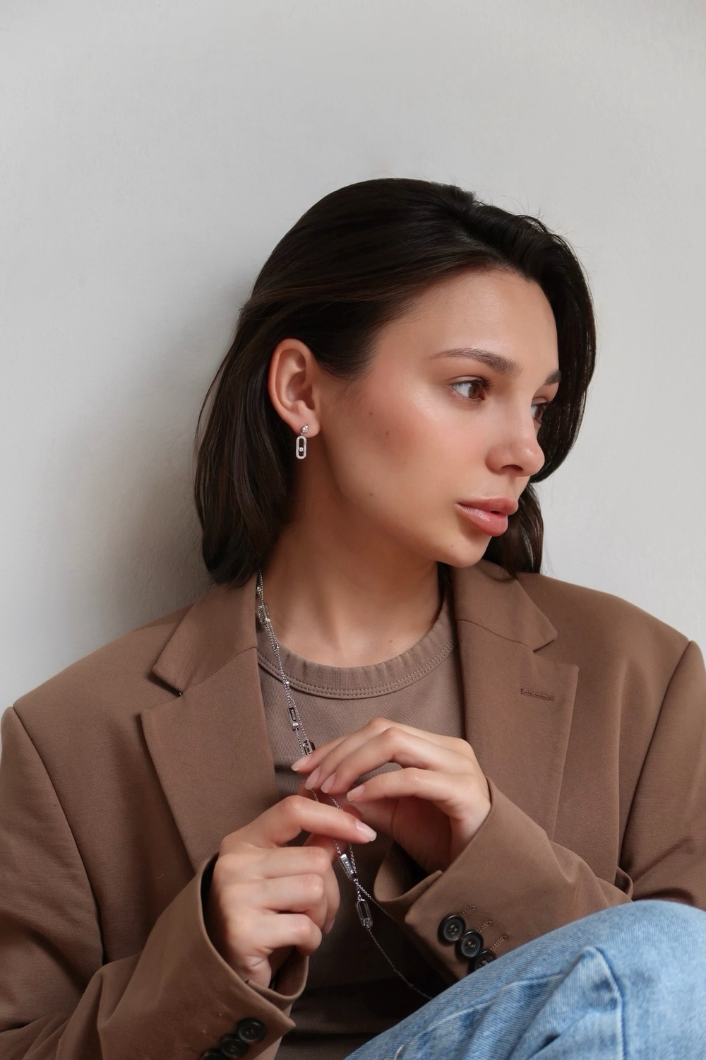 Серьги VUD mini в цвете серебро