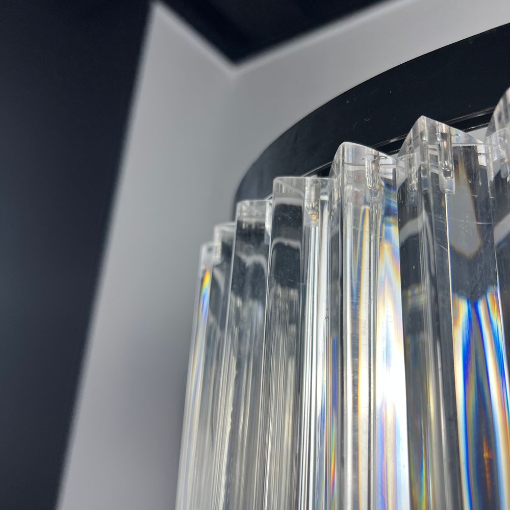 Подвесная Люстра Rh 1920S Odeon Clear Glass Black 180 By Imperiumloft