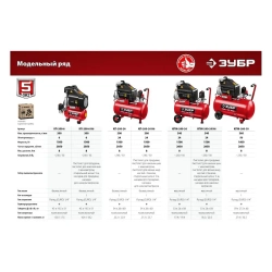 Воздушный компрессор ЗУБР КПМ-260-50 серия "Мастер"