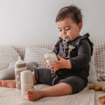 Клипса с цепочкой для пустышки Suavinex Bear Wild бежевая