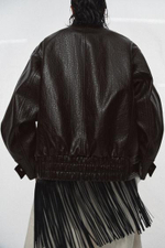 Оверсайз куртка из искусственной кожи ZW COLLECTION - ZARA