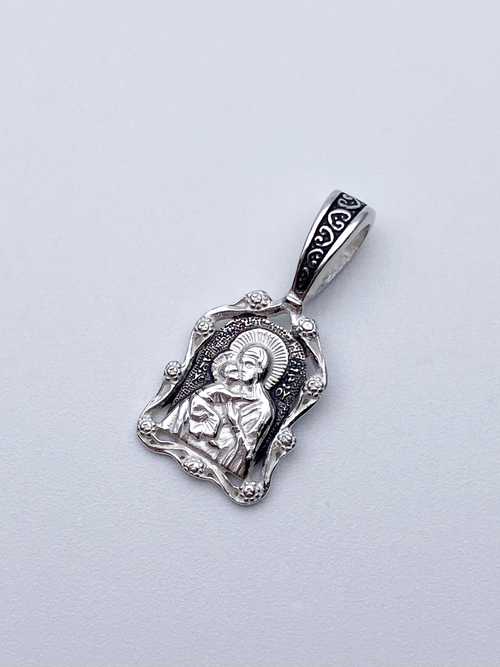 Образок из серебра/Чернение/Владимирская БМ