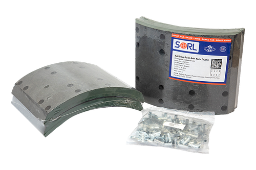Накладка тормозная, к-т 4шт+заклепки 64шт 413x178 STD SCANIA (19931) SORL