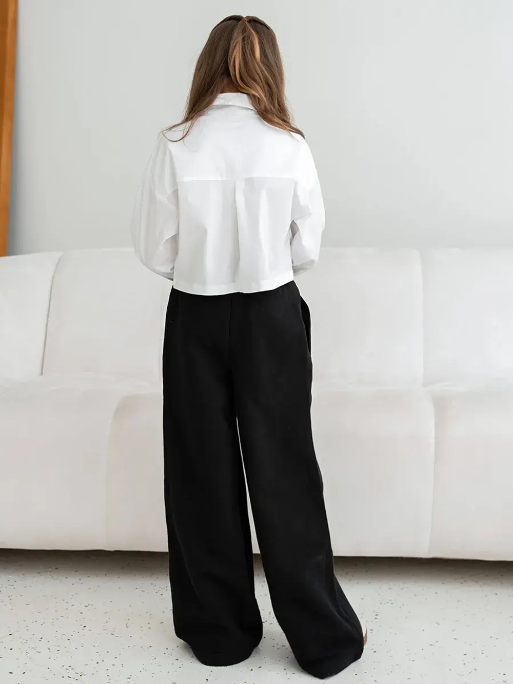 Штаны для девочки школьные палаццо